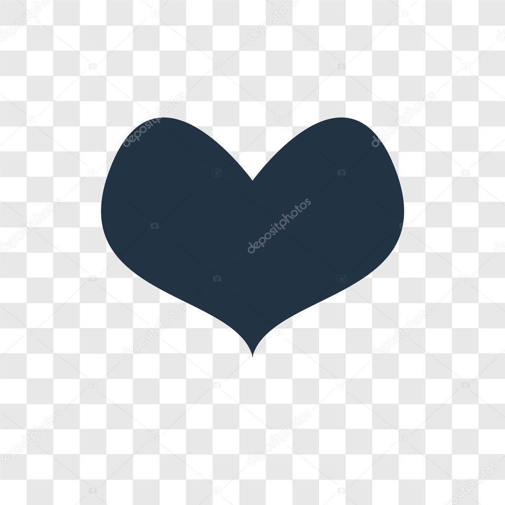 Heart icon in trendy design style. heart icon isolated on transparent background. heart vector icon simple and modern flat symbol for web site, mobile, logo, app, UI. heart icon vector illustration, EPS10.