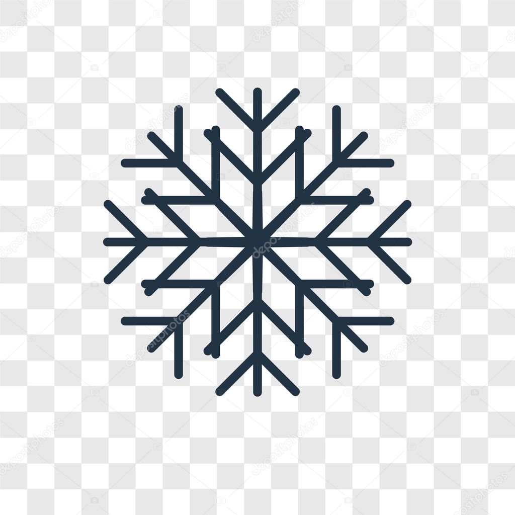 Snowflake icon in trendy design style. snowflake icon isolated on transparent background. snowflake vector icon simple and modern flat symbol for web site, mobile, logo, app, UI. snowflake icon vector illustration, EPS10.