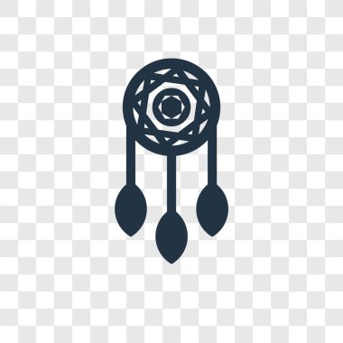 modaya uygun bir tasarım tarzı Dreamcatcher simgesi. saydam arka plan üzerinde izole dreamcatcher simgesi. Dreamcatcher vektör simgesi basit ve modern düz simgesi web sitesi, mobil, logo, app, UI. Dreamcatcher simge vektör çizim, Eps10.