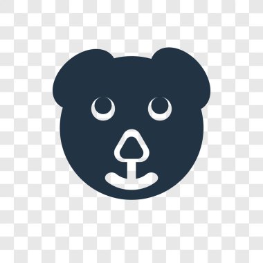 modaya uygun bir tasarım tarzı ayı simgesi. saydam arka plan üzerinde izole simgesi ayı. ayı simgesi basit vektör ve modern düz UI uygulaması, web sitesi, mobil, logo, sembol. ayı simge vektör çizim, Eps10.