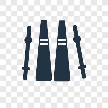 modaya uygun bir tasarım tarzı Kayak simgesi. Kayak simgesi üzerinde şeffaf arka plan izole. Kayak vektör simgesi basit ve modern düz simgesi web sitesi, mobil, logo, app, UI. Kayak simge vektör çizim, Eps10.