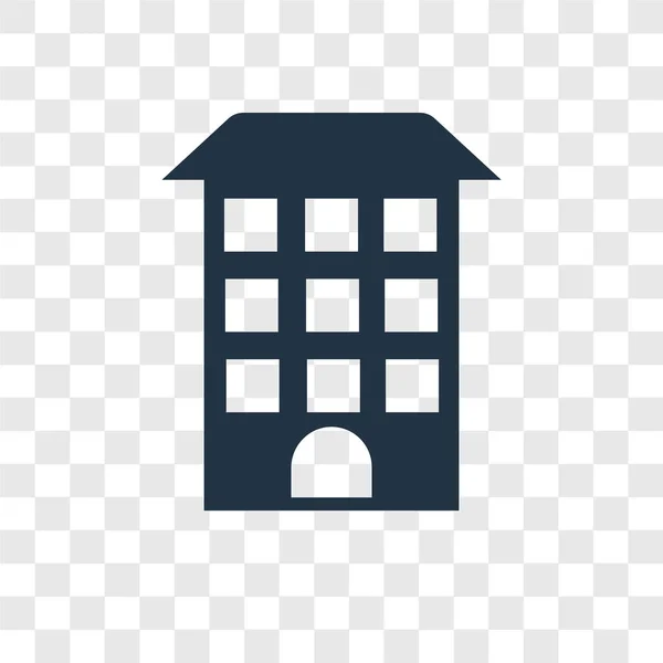トレンディな設計様式の建物のアイコン 建物のアイコンが透明な背景に分離されました ベクトル アイコン シンプルでモダンなフラット記号の Web サイト アプリの構築 建物のアイコン ベクトル図 — ストックベクタ