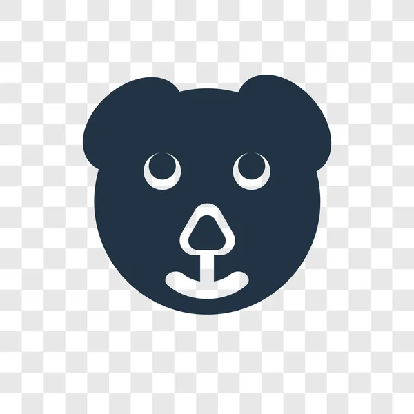 Ícone Urso Estilo Design Moderno Ícone Urso Isolado Fundo Transparente — Vetor de Stock