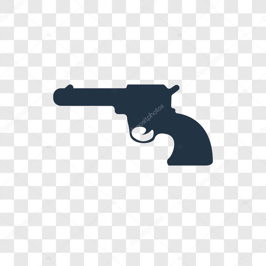 revolver icon in trendy design style. revolver icon isolated on transparent background. revolver vector icon simple and modern flat symbol for web site, mobile, logo, app, UI. revolver icon vector illustration, EPS10.