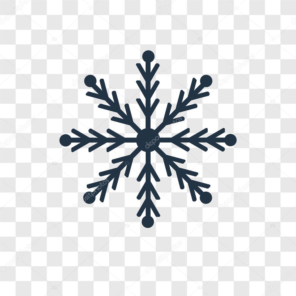 Snowflake icon in trendy design style. snowflake icon isolated on transparent background. snowflake vector icon simple and modern flat symbol for web site, mobile, logo, app, UI. snowflake icon vector illustration, EPS10.