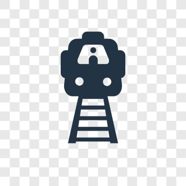 modaya uygun bir tasarım tarzı tren simgesi. saydam arka plan üzerinde izole simgesi tren. vektör simgesi basit ve modern düz simgesi web sitesi, mobil, logo, app, tren UI. Tren simge vektör çizim, Eps10.