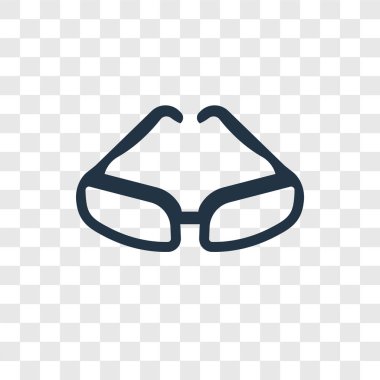 gözlük simgesi modaya uygun bir tasarım tarzı okuma. gözlük simgesi üzerinde şeffaf arka plan izole okuma. Gözlük vektör simgesi basit ve modern düz simgesi web sitesi, mobil, logo, app, okuma Kullanıcı arabirimi.