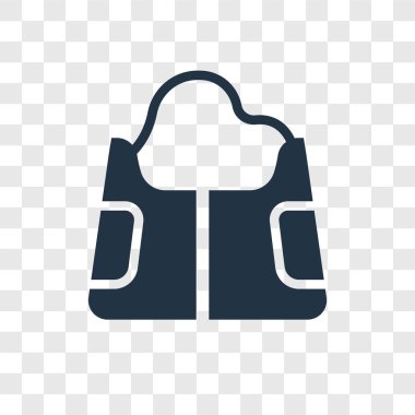 berduş omuz çantası simgesini modaya uygun bir tasarım tarzı. berduş omuz çantası simgesini şeffaf arka plan üzerinde izole. berduş omuz çantası vektör simgesi basit ve modern düz simgesi web sitesi, mobil, logo, app, Kullanıcı arabirimi.