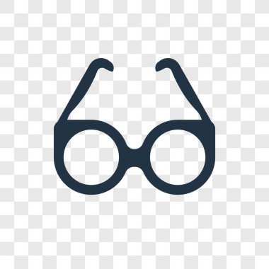 gözlük simgesi modaya uygun bir tasarım tarzı. gözlük simgesi üzerinde şeffaf arka plan izole. Gözlük vektör simgesi basit ve modern düz simgesi web sitesi, mobil, logo, app, UI. gözlük simgesi vektör çizim, Eps10.