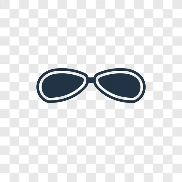 Ikonę Okularów Modny Styl Ikonę Okularów Przezroczystym Tle Okulary Wektor — Wektor stockowy