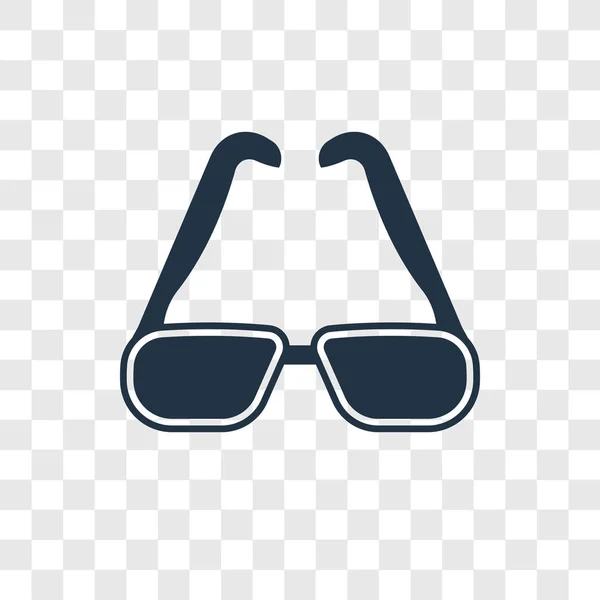 Rectangular Eyeglass Frame Vector Icon Isolated Transparent Background Rectangular Eyeglass — Stock Vector