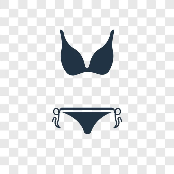 Bikini Ikone Trendigen Design Stil Bikini Symbol Isoliert Auf Transparentem — Stockvektor