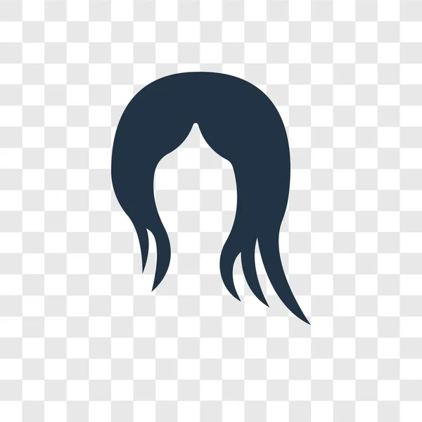 Жіночий Довге Волосся Значок Модному Стилі Дизайну Жіноча Довга Іконка — стоковий вектор
