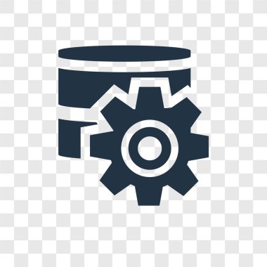 modaya uygun bir tasarım tarzı veritabanı simgesi. veritabanı simgesini şeffaf arka plan üzerinde izole. veritabanı vektör simgesi basit ve modern düz simgesi web sitesi, mobil, logo, app, UI. veritabanı simge vektör çizim, Eps10.