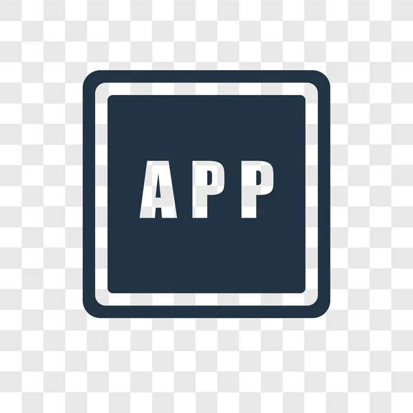 App Symbol Trendigen Design Stil App Symbol Isoliert Auf Transparentem — Stockvektor