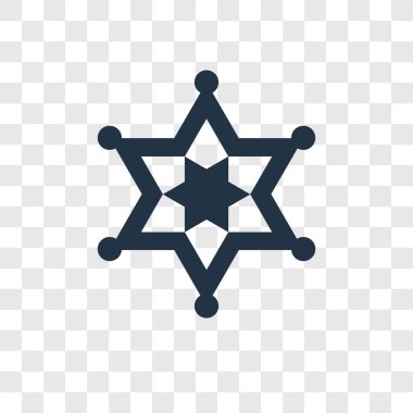 Şerif simgesi modaya uygun bir tasarım tarzı. Şerif simgesi üzerinde şeffaf arka plan izole. Şerif vektör simgesi basit ve modern düz simgesi web sitesi, mobil, logo, app, UI. Şerif simge vektör çizim, Eps10.
