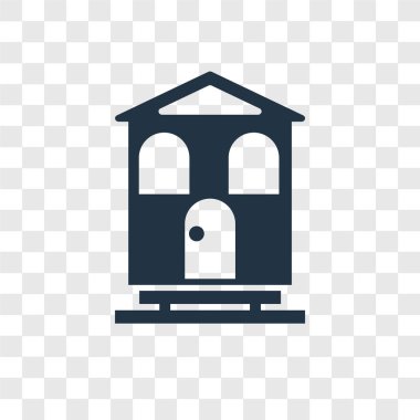 modaya uygun bir tasarım tarzı Chalet simgesi. chalet simgesi üzerinde şeffaf arka plan izole. Chalet vektör simgesi basit ve modern düz simgesi web sitesi, mobil, logo, app, UI. Chalet simge vektör çizim, Eps10.