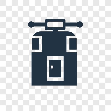 Teleferik kabin simgesi modaya uygun bir tasarım tarzı. Teleferik kabin simgesi üzerinde şeffaf arka plan izole. Teleferik kabin vektör simgesi basit ve modern düz simgesi web sitesi, mobil, logo, app, UI. Teleferik kabin simge vektör çizim, Eps10.
