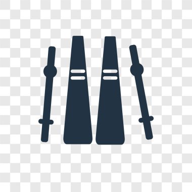 modaya uygun bir tasarım tarzı Kayak simgesi. Kayak simgesi üzerinde şeffaf arka plan izole. Kayak vektör simgesi basit ve modern düz simgesi web sitesi, mobil, logo, app, UI. Kayak simge vektör çizim, Eps10.