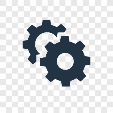 ayarları simgesi modaya uygun bir tasarım tarzı. ayarları simgesi üzerinde şeffaf arka plan izole. ayarları simgesi basit vektör ve modern düz UI uygulaması, web sitesi, mobil, logo, sembol. ayarları simgesi vektör çizim, Eps10.