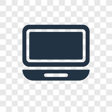 modaya uygun bir tasarım tarzı dizüstü bilgisayar kutsal kişilerin resmi. dizüstü bilgisayar simgesini şeffaf arka plan üzerinde izole. Dizüstü vektör simgesi basit ve modern düz simgesi web sitesi, mobil, logo, app, UI. Dizüstü simge vektör çizim, Eps10.