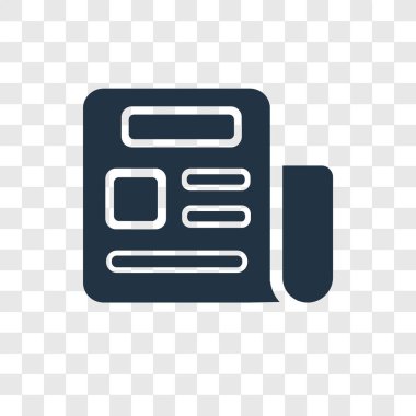 modaya uygun bir tasarım tarzı gazete simgesi. gazete simgesi üzerinde şeffaf arka plan izole. gazete vektör simgesi basit ve modern düz simgesi web sitesi, mobil, logo, app, UI. gazete simge vektör çizim, Eps10.
