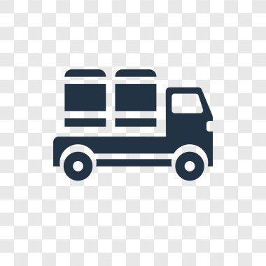 modaya uygun bir tasarım tarzı kamyon simgesi. saydam arka plan üzerinde izole kamyon simgesi. kamyon vektör simgesi basit ve modern düz simgesi web sitesi, mobil, logo, app, UI. kamyon simge vektör çizim, Eps10.