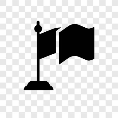 modaya uygun bir tasarım tarzı bayrak simgesi. Bayrak simgesini şeffaf arka plan üzerinde izole. bayrak simgesi basit vektör ve modern düz UI uygulaması, web sitesi, mobil, logo, sembol. simge vektör çizim, Eps10 bayrak.