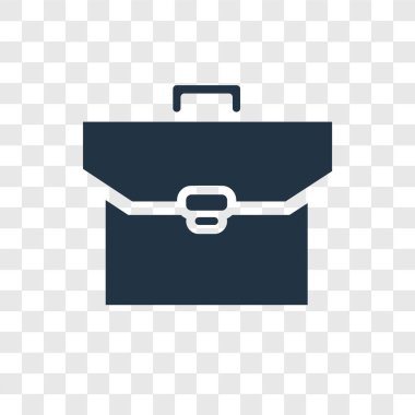 Evrak Çantası simgesini modaya uygun bir tasarım tarzı. Evrak Çantası simgesini şeffaf arka plan üzerinde izole. Evrak Çantası'nı vektör simgesi basit ve modern düz simgesi web sitesi, mobil, logo, app, UI. Evrak Çantası'nı simge vektör çizim, Eps10.