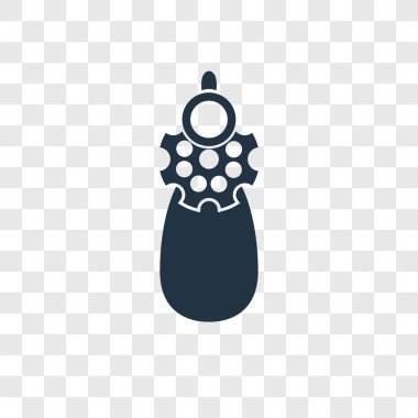 modaya uygun bir tasarım tarzı tabanca simgesi. saydam arka plan üzerinde izole tabanca simgesi. tabanca vektör simgesi basit ve modern düz simgesi web sitesi, mobil, logo, app, UI. tabanca simge vektör çizim, Eps10.