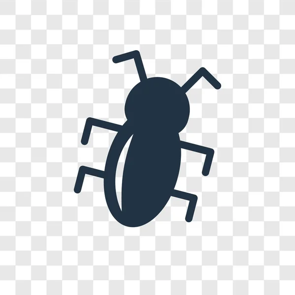 Ícone Bug Estilo Design Moderno Ícone Bug Isolado Fundo Transparente — Vetor de Stock
