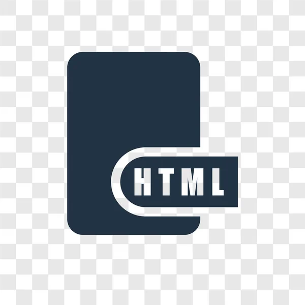 Ícone Html Estilo Design Moderno Ícone Html Isolado Fundo Transparente — Vetor de Stock