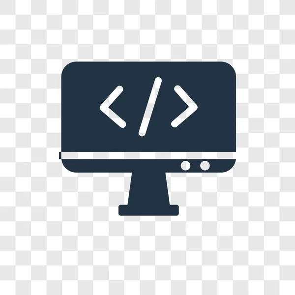 Codierungssymbol Trendigen Design Stil Codierungssymbol Isoliert Auf Transparentem Hintergrund Codierungsvektorsymbol — Stockvektor