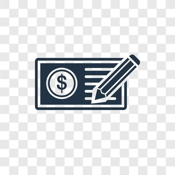 Cheque Icono Estilo Diseño Moda Cheque Icono Aislado Sobre Fondo — Vector de stock