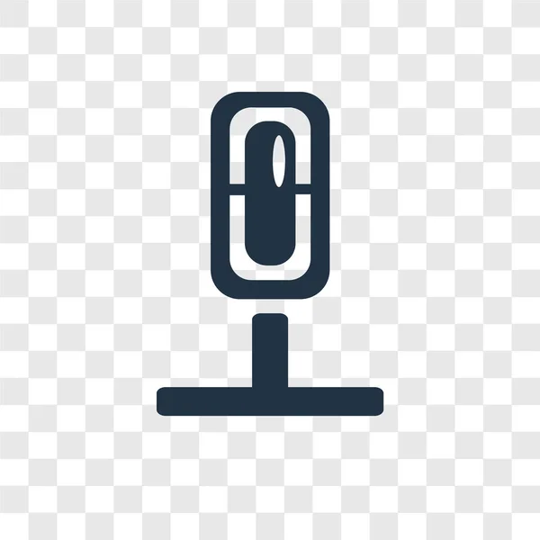 Mic Pictogram Trendy Stijl Mic Pictogram Geïsoleerd Transparante Achtergrond Mic — Stockvector