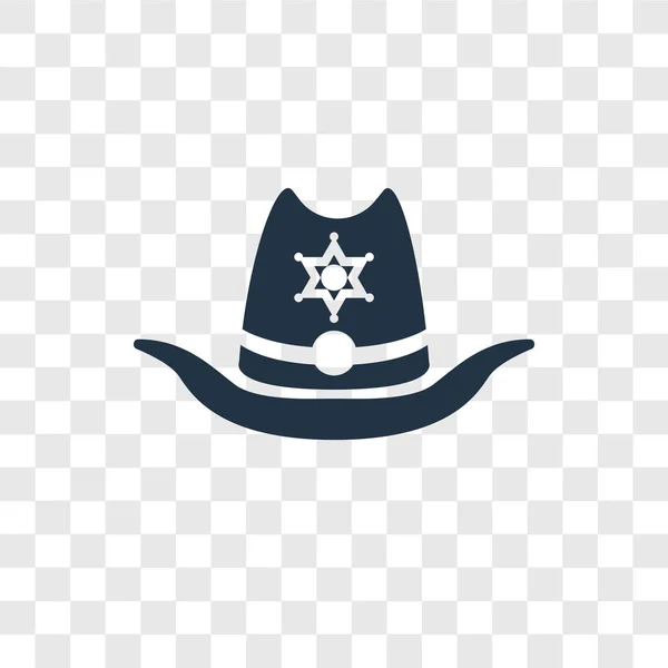 Sheriff Ikone Trendigen Design Stil Sheriff Symbol Isoliert Auf Transparentem — Stockvektor