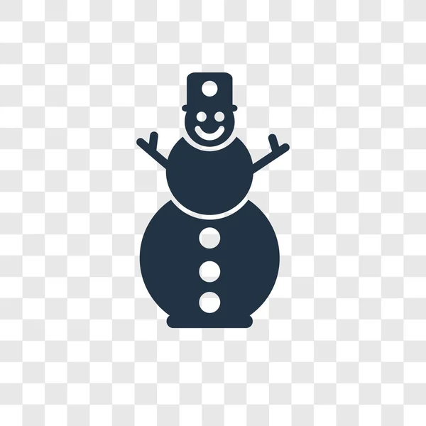 Snowman Icon Trendy Design Style Snowman Icon Isolated Transparent Background — Stock Vector