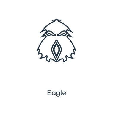 modaya uygun bir tasarım tarzı kartal simgesi. Beyaz arka plan üzerinde izole kartal simgesi. kartal vektör simgesi basit ve modern düz simgesi web sitesi, mobil, logo, app, UI. kartal simge vektör çizim, Eps10.