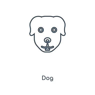 modaya uygun bir tasarım tarzı köpek simgesi. Beyaz arka plan üzerinde izole köpek simgesi. köpek vektör simgesi basit ve modern düz simgesi web sitesi, mobil, logo, app, UI. köpek simge vektör çizim, Eps10.
