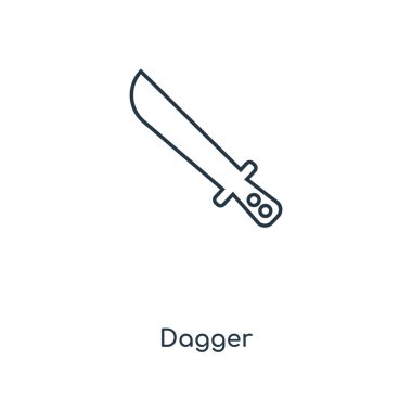 modaya uygun bir tasarım tarzı hançer simgesi. Beyaz arka plan üzerinde izole hançer simgesi. hançer vektör simgesi basit ve modern düz simgesi web sitesi, mobil, logo, app, UI. hançer simge vektör çizim, Eps10.