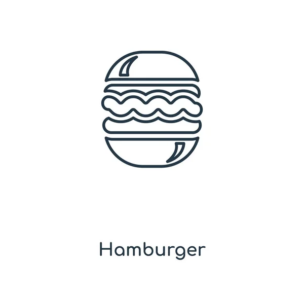Icono Hamburguesa Estilo Diseño Moda Hamburguesa Icono Aislado Sobre Fondo — Vector de stock