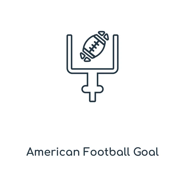 Ikona Čáry Koncept Americká Fotbalová Branka Lineární Americká Fotbalová Branka — Stockový vektor