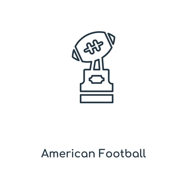 アメリカン フットボール Trophey コンセプト ライン アイコン 線形アメリカン フットボール Trophey 概念のアウトライン — ストックベクタ