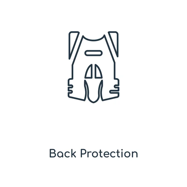 Icono Protección Trasera Estilo Diseño Moda Icono Protección Trasera Aislado — Vector de stock