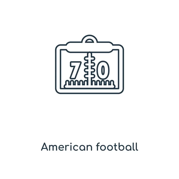 Americký Fotbal Skóre Čísla Koncept Řádku Ikona Lineární Americký Fotbal — Stockový vektor