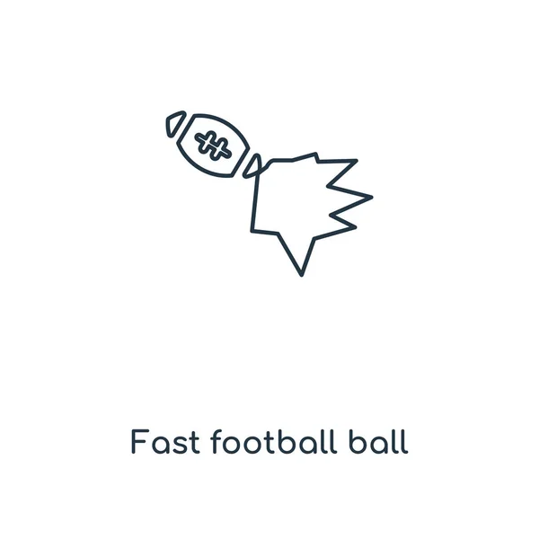 Icono Pelota Fútbol Rápido Estilo Diseño Moda Icono Pelota Fútbol — Vector de stock