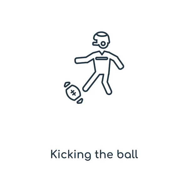 Пинать Иконку Мяча Модном Стиле Дизайна Удар Иконке Мяч Изолирован — стоковый вектор