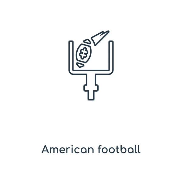 Ikona Čáry Poznámky Koncepce Amerického Fotbalu Lineární Amerického Fotbalu Anotace — Stockový vektor