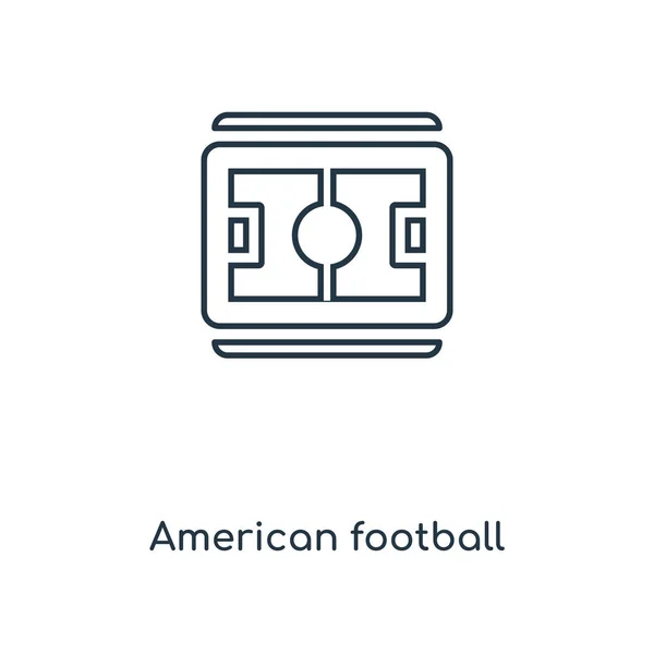 Иконка Чертежной Линии Американского Футбольного Поля Концепция Линейного Американского Футбольного — стоковый вектор