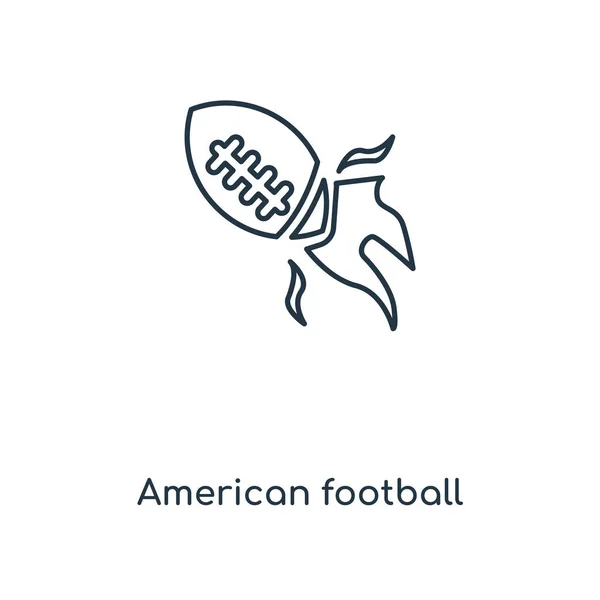 Amerikaans Voetbal Pictogram Trendy Stijl Amerikaans Voetbal Pictogram Geïsoleerd Een — Stockvector